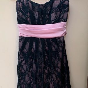 Black and pink dress